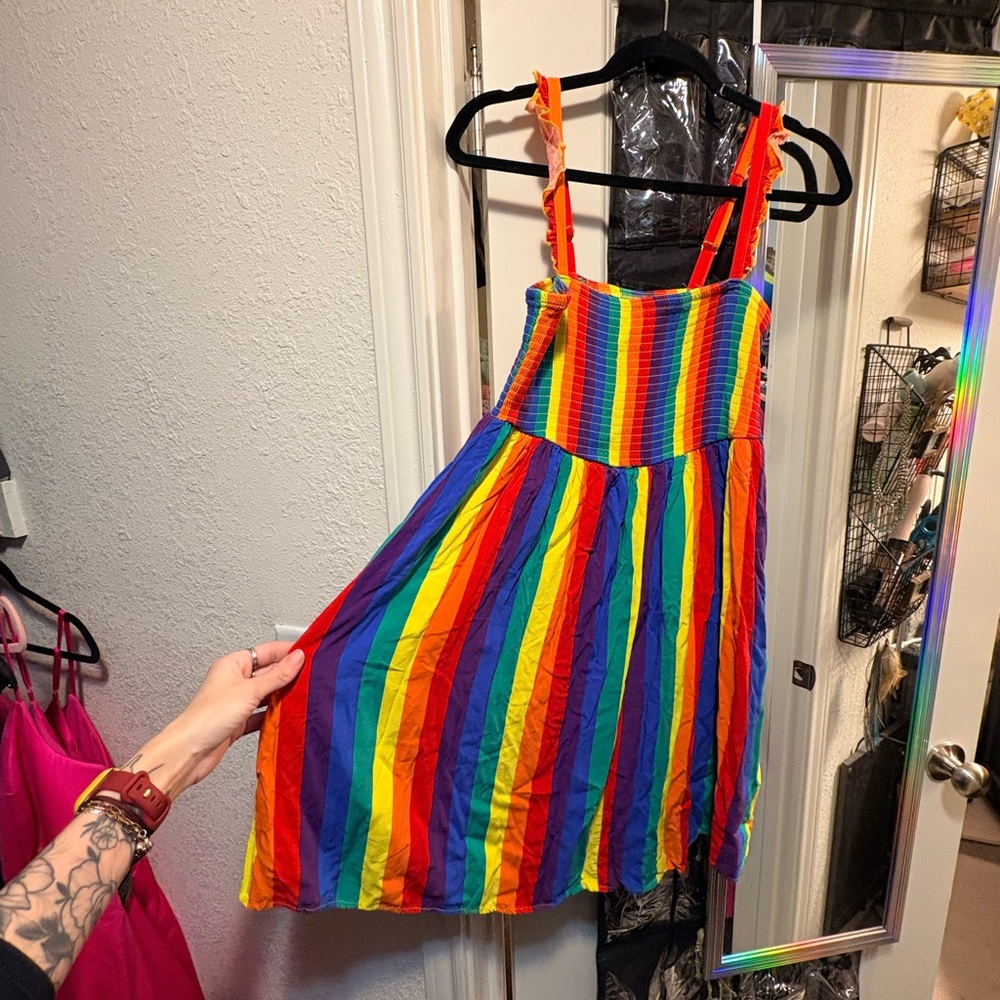 Torrid Rainbow Striped Dress
